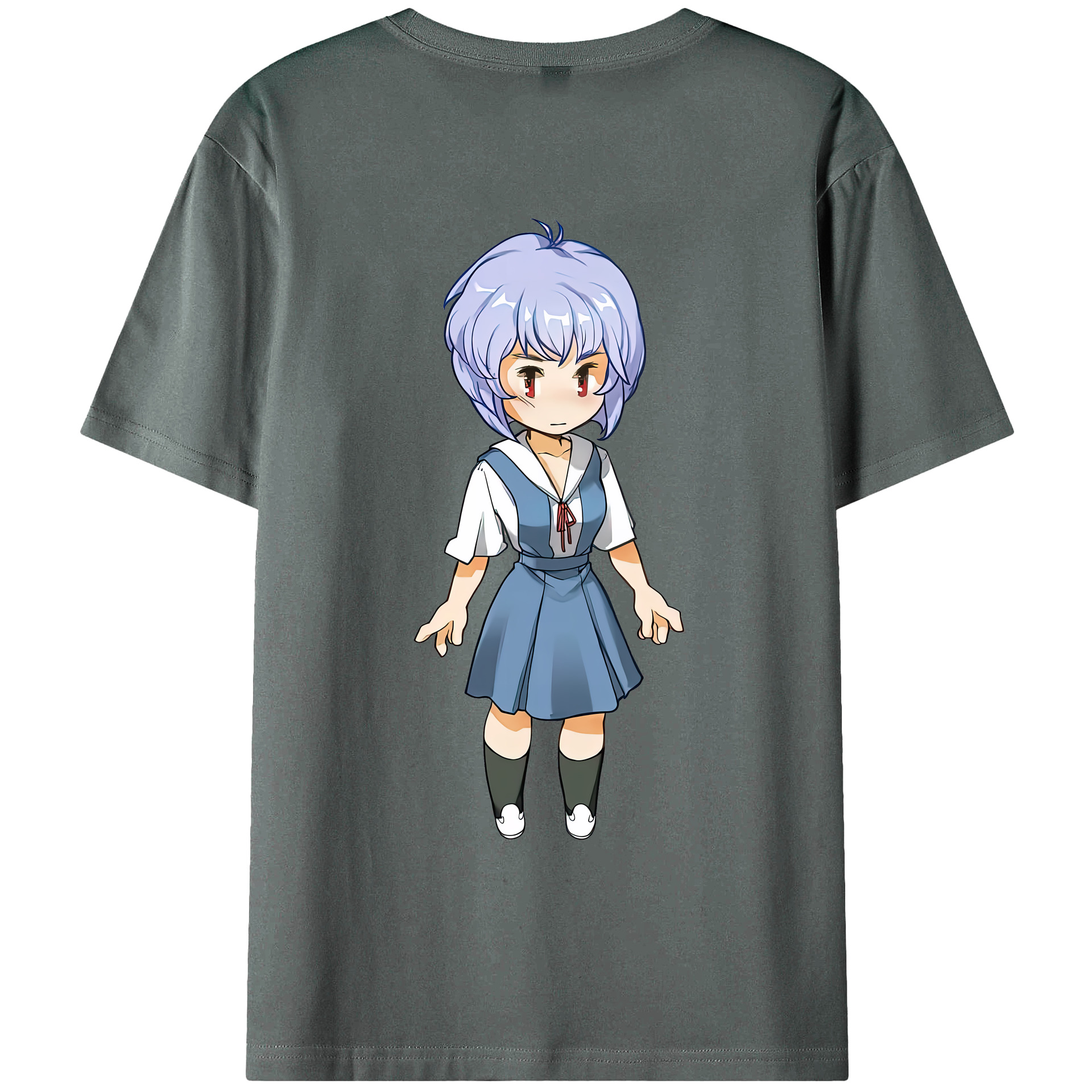 （画像用） EVA 新世紀エヴァンゲリオン 綿100％ メンズ半袖Tシャツ（バックプリント） 通気性